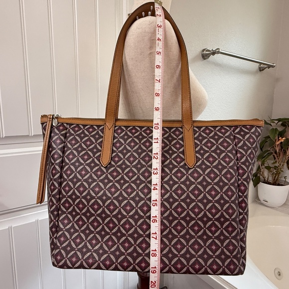 Fossil Large Sydney Shopper Tote plus matching Zippered Wristlet Wallet - Picture 8 of 16